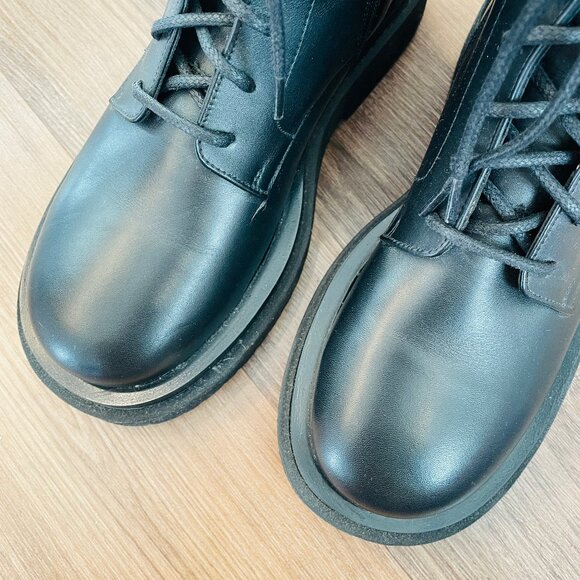 NWOT Emerson Fry Lug Sole Platform Black Boot Size 40 - Picture 7 of 12
